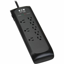8-OUTLET SURGE PROTECTOR 5-15R 2100 JOULES 6 FT CORD BLACK