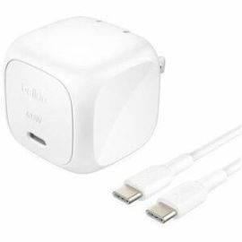 65W USB PD WALL CHARGER WITH 1M 5AMP PVC C-C WHT