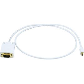 MINI DISPLAYPORT TO VGA CABLE - WHITE3FT