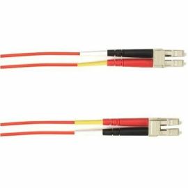 1M FIBER OPTIC OM4 MM DUPLEX PVC RED LCLC PATCH CABLE