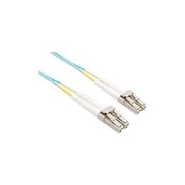 UNC OM4 LC TO LC FIBER OPTIC CABLE, AQUA 50/125UM DUPLEX MULTIMODE FIBER DESIGNE