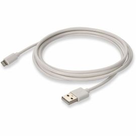 AddOn 2.0m (6.6ft) USB 2.0 (A) Male to Lightning Male Sync and Charge White Cable