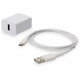 WALL PLUG TO USB 2.0 A 5V 1M USB-C/USB 2.0 A M/M WHITE CBL