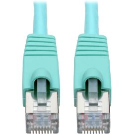 Eaton Tripp Lite Series Cat6a 10G Snagless Shielded STP Ethernet Cable (RJ45 M/M), PoE, Aqua, 3 ft. (0.91 m)