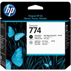 HP 774 Original Inkjet Printhead - Photo Black, Light Gray Pack