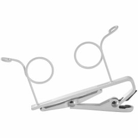 DUAL TIE CLIP, WHITE