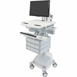 Ergotron StyleView Cart with LCD Pivot, SLA Powered, 9 Drawers