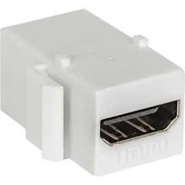 MANHATTAN HMDI INLINE COUPLER, HDMI FEMALE TO HDMI FEMALE (WHITE). SNAP-IN INSTA