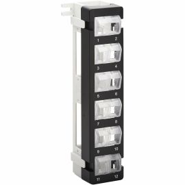 Tripp Lite by Eaton 12-Port Wall-Mount Patch Panel for UTP Keystone Jacks, Rotatable Modules