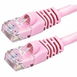 MONOPRICE CAT6 7FT PINK PATCH CABLE_ UTP_ 24AWG_ 550MHZ_ PURE BARE COPPER_ SNAGL