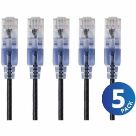 MONOPRICE SLIMRUN CAT6A ETHERNET PATCH CABLE - SNAGLESS RJ45_ STRANDED_ 550MHZ_