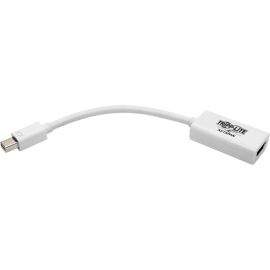 Tripp Lite by Eaton Keyspan Mini DisplayPort to HDMI Active Adapter/Video Converter (M/F) - 4K 60 Hz DP 1.2 HDCP 2.2 White 6 in.