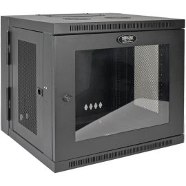 Tripp Lite by Eaton SmartRack 10U Low-Profile Switch-Depth Wall-Mount Small Rack Enclosure Clear Acrylic Window Hinged Back