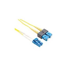 5 METER LC-SC SINGLEMODE FIBER OPTIC CABLE, YELLOW, OFNR, 9/125 FIBER, SINGLE-MO