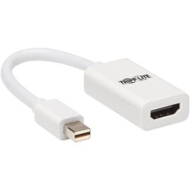 Tripp Lite by Eaton Mini DisplayPort to HDMI Active Adapter Video Converter (M/F) - 4K 60 Hz HDR DP 1.2 White 6 in.