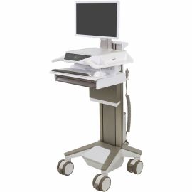 Ergotron CareFit Pro Electric Lift Cart, LiFe Powered, 1 Drawer (1x1), US/CA/MX