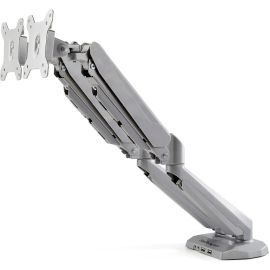 StarTech.com Desk Mount Dual Monitor Arm with USB & 3.5mm Audio, Desk Clamp Ergonomic VESA Mount for up to 32