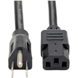Eaton Tripp Lite Series Computer Power Cord, NEMA 5-15P to C13 - Heavy-Duty, 15A, 125V, 14 AWG, 6 ft. (1.83 m), Black