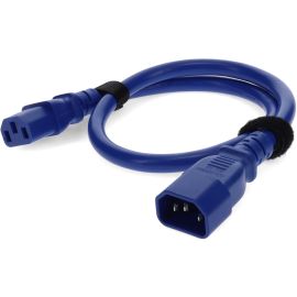 ADDON 3FT C14 TO C13 18AWG 100-250V BLUE POWER EXTENSION CABLE