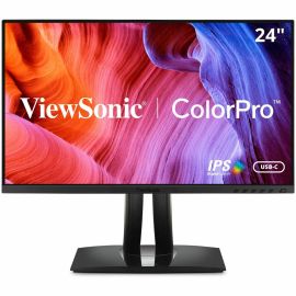 ViewSonic VP2456 24 Inch 1080p Premium IPS Monitor with Ultra-Thin Bezels, Color Accuracy, Pantone Validated, HDMI, DisplayPort and USB C for Professional Home and Office