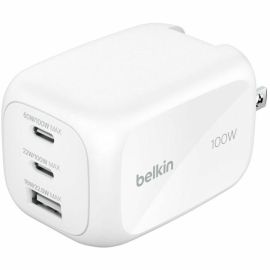100W 3PORT GAN WALL CHARGER (BUILT-IN US PLUG)