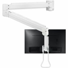 MEDICAL SINGLE 32 INCH MONITOR LONG ARM WALL 17.6 LBS-WHITE
