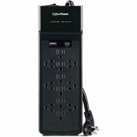 CYBERPOWER CSP1206UC SURGE 3000J 6 CORD USB-AC BLACK