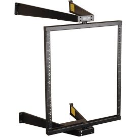 Tripp Lite by Eaton SmartRack 12U Flat-Pack Low-Profile Switch-Depth Wall-Mount Pivoting 2-Post Open Frame Rack