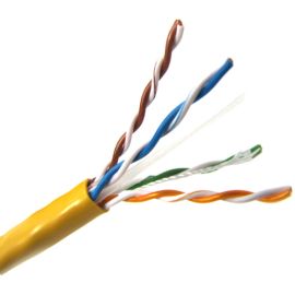 1000FT YELLOW CAT6 SOLID CABLE UTP CMR