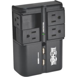 Tripp Lite by Eaton Protect It! Surge Protector with 4 Rotatable Outlets Direct Plug-In 1080 Joules 3.4A USB Charger
