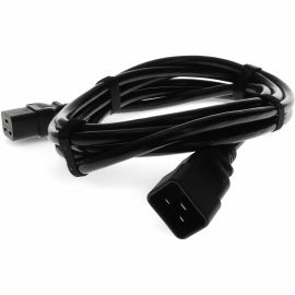 ADDON 10FT C19 FEMALE TO C20 MALE 12AWG 100-250V AT 10A BLACK POWER CABLE