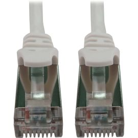 Eaton Tripp Lite Series Cat6a 10G Snagless Shielded Slim STP Ethernet Cable (RJ45 M/M), PoE, White, 10 ft. (3.1 m)