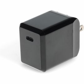 Wall Charger 1X USB-C 3.1 5V at 3A, 9V at 2A, or 12V at 1.5A 18W total, Black