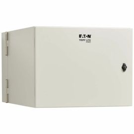 Tripp Lite by Eaton SmartRack Industrial Enclosure with Lock - NEMA 4, Wall Mount, Metal Construction, Hinged Back, 32 in. Depth, 9U, Gray