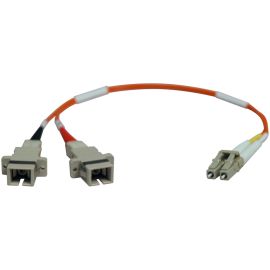 Tripp Lite by Eaton 0.3M Duplex Multimode Fiber Optic 50/125 Adapter LC/SC M/F 1ft 1' 0.3 Meter