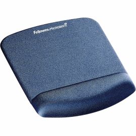 Fellowes PlushTouch Mouse Pad Wrist Rest with Microban - Blue
