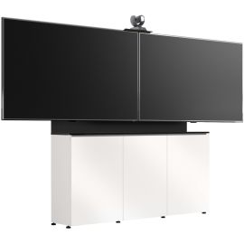 Salamander Designs 3-Bay, Low-Profile, Wall Cabinet Dual Monitor Bundle