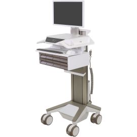 Ergotron CareFit Pro Electric Lift Cart, LiFe Powered, 8 Drawers (4x2), US/CA/MX