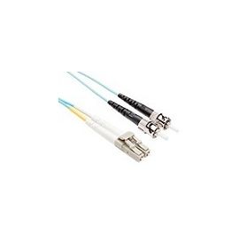 6 METER LC-ST OM3 10GIG FIBER OPTIC CABLE, AQUA, OFNR, 50/125 FIBER, MULTIMODE D