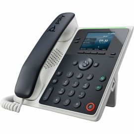 Poly Edge E100 IP Phone - Corded - Corded - Desktop, Wall Mountable - Black