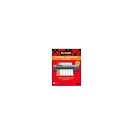 Scotch Thermal Laminating Pouches, 3 mil Size