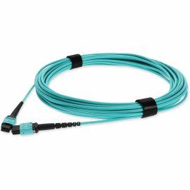 2M MPO/UPC TO MPO/UPC AQUA OM4 OFNP (PLENUM-RATED) 12-STRAND TAA FIBER PATCH CAB