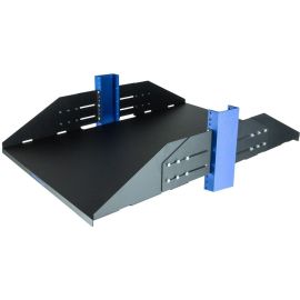 3U 2POST ADJUSTABLE CENTER MOUNT SHELF 29IN (D) - FLANGED DOWN
