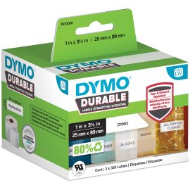DYMO LW DURABLE 1IN X 3-1 2IN WHITE POLY, 700 LABELS