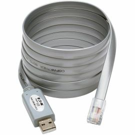 Tripp Lite by Eaton USB-A to RJ45 Serial Rollover Cable (M/M) - Cisco Compatible 250 Kbps 6 ft. (1.83 m) Gray