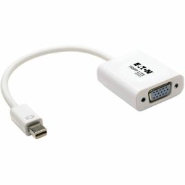 Tripp Lite by Eaton Keyspan Mini DisplayPort to Active VGA Adapter Video Converter DP1.2 (M/F) White 6-in. (15.24 cm)