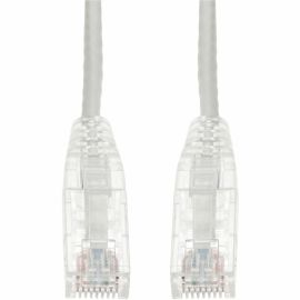 ADDON 13FT WHITE CAT 6 SLIM PVC ETHERNET CABLE SNAGLESS CLEAR-CLAW RJ-45 M/M
