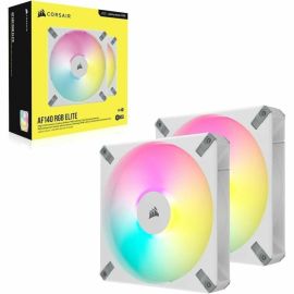 Corsair iCUE AF140 RGB ELITE 140mm PWM Dual Fan Kit - White - 2 Pack