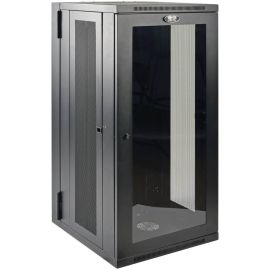 Tripp Lite by Eaton SmartRack 26U Low-Profile Switch-Depth Wall-Mount Half-Height Rack Enclosure Clear Acrylic Window Hinged Back