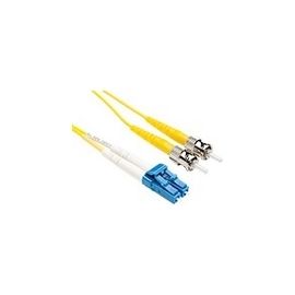 30 METER LC-ST SINGLEMODE FIBER OPTIC CABLE, YELLOW, OFNR, 9/125 FIBER, SINGLE-M